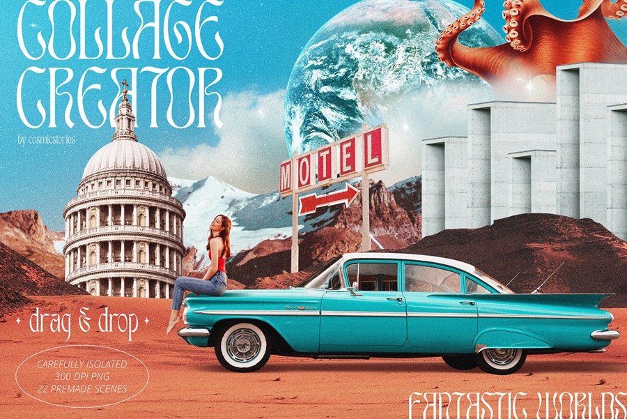 400+欧美复古手帐《奇幻世界》独家预制手工拼贴画剪纸艺术品场景预制海报素材+框架PNG免抠素材 Collage Creator Posters 图片素材 第2张-素材湾丨精选海外优质设计素材资源 400+欧美复古手帐《奇幻世界》独家预制手工拼贴画剪纸艺术品场景预制海报素材+框架PNG免抠素材 Collage Creator Posters 图片素材 sucaiwan.com