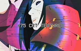 动漫漫剪电视故障视差电路弯曲CRT纹理包M4V视频素材包 99GLITCHES