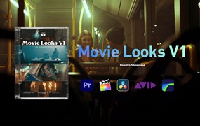 Cinegrams 10个复古好莱坞标志电影外观色彩分级LUT调色预设 Movie Looks V1 Video LUTs