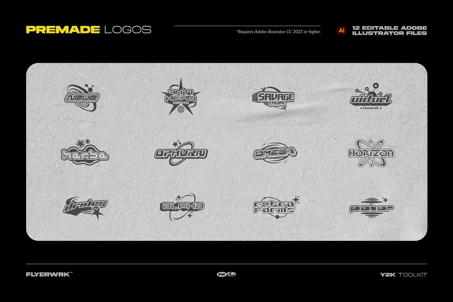 Flyerwrk 千禧年Y2K风格高质量抽象形状酸性封面艺术社交图形包 Flyerwrk–Y2K TOOLKIT 图标素材 第11张-素材湾丨精选海外优质设计素材资源 Flyerwrk 千禧年Y2K风格高质量抽象形状酸性封面艺术社交图形包 Flyerwrk–Y2K TOOLKIT 图标素材 sucaiwan.com