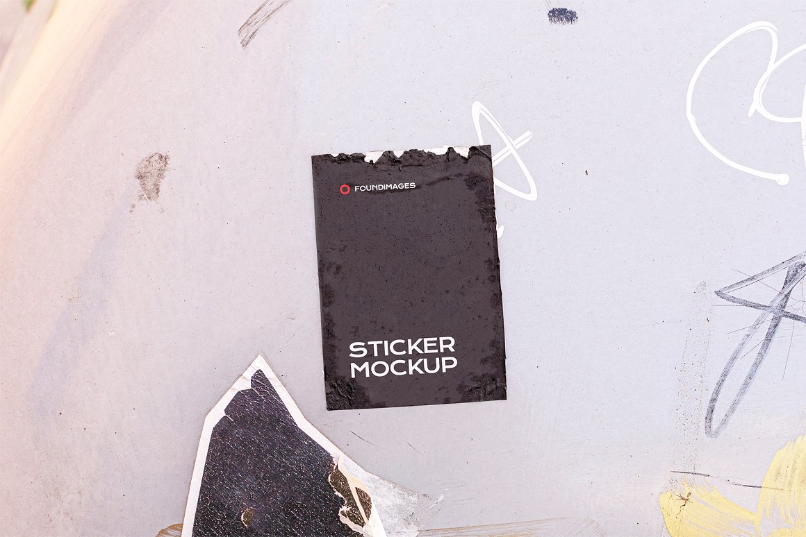 47个高分辨率逼真街头划痕污垢做旧质感小广告寻人启事小海报贴纸PSD样机模板 47_sticker_mockup_bundle_vol_2 样机素材 sucaiwan.com