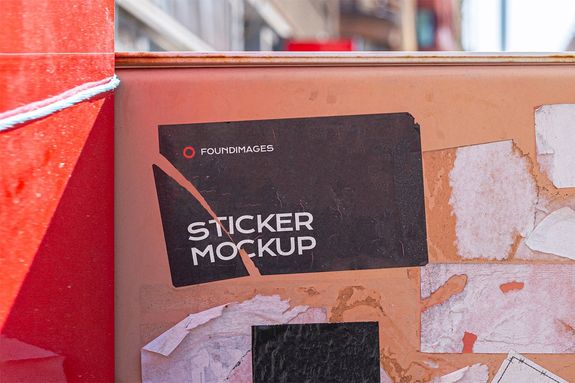 47个高分辨率逼真街头划痕污垢做旧质感小广告寻人启事小海报贴纸PSD样机模板 47_sticker_mockup_bundle_vol_2 样机素材 sucaiwan.com