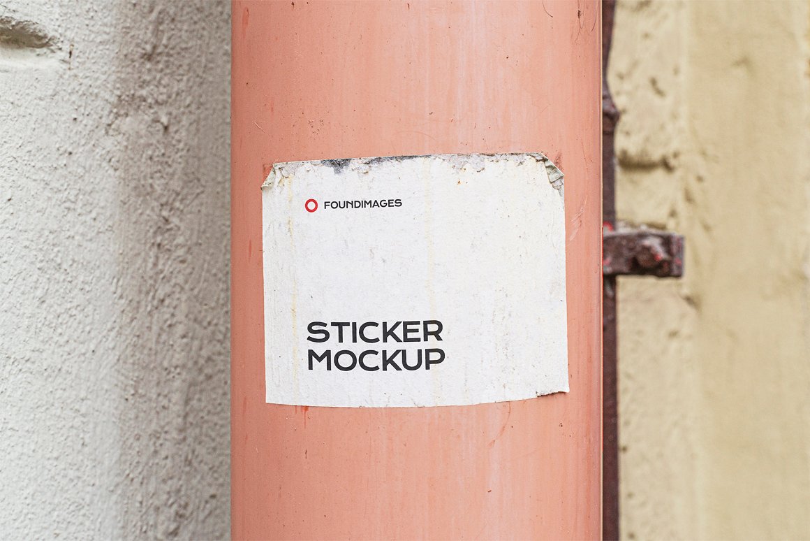 47个高分辨率逼真街头划痕污垢做旧质感小广告寻人启事小海报贴纸PSD样机模板 47_sticker_mockup_bundle_vol_2 样机素材 sucaiwan.com