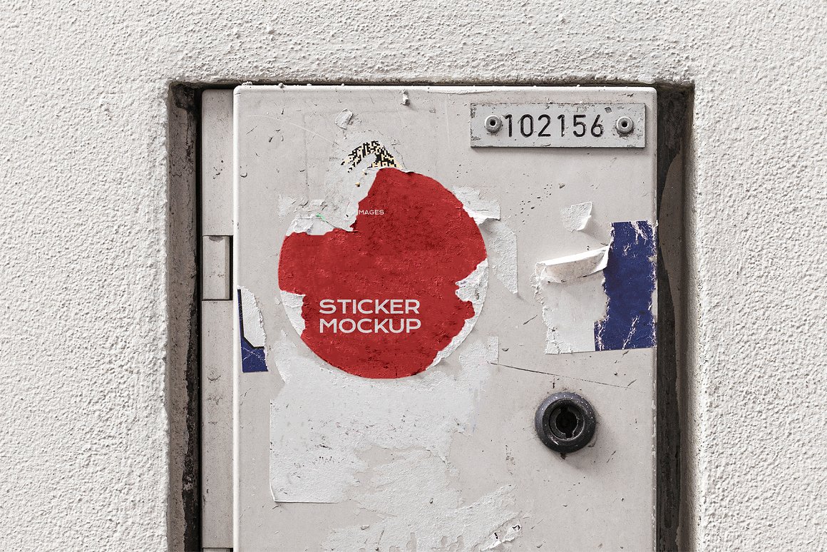 47个高分辨率逼真街头划痕污垢做旧质感小广告寻人启事小海报贴纸PSD样机模板 47_sticker_mockup_bundle_vol_2 样机素材 sucaiwan.com