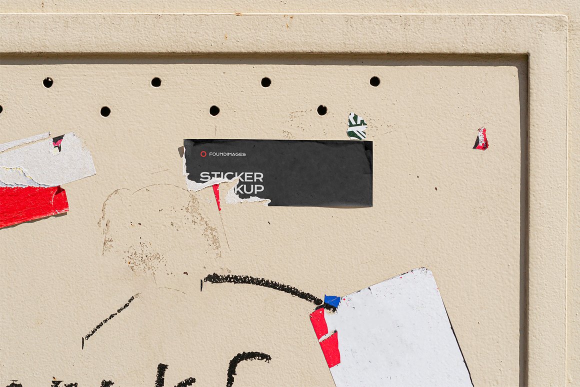 47个高分辨率逼真街头划痕污垢做旧质感小广告寻人启事小海报贴纸PSD样机模板 47_sticker_mockup_bundle_vol_2 样机素材 sucaiwan.com