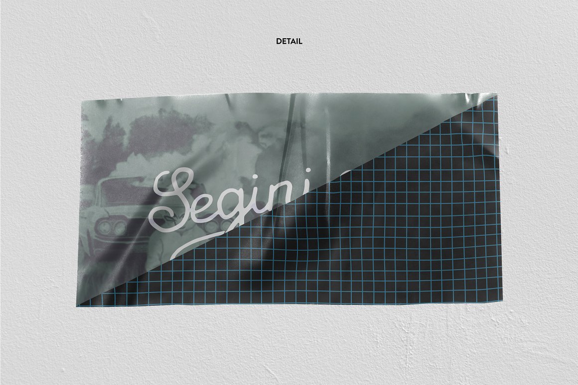 10个高分辨率艺术美学手工剪切做旧贴纸PSD样机 10 Realistic Sticker Mockup 样机素材 sucaiwan.com