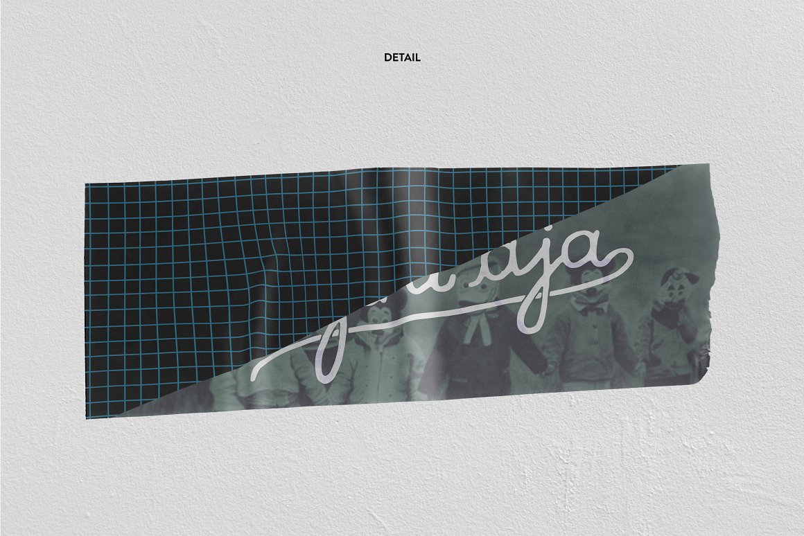 10个高分辨率艺术美学手工剪切做旧贴纸PSD样机 10 Realistic Sticker Mockup 样机素材 sucaiwan.com