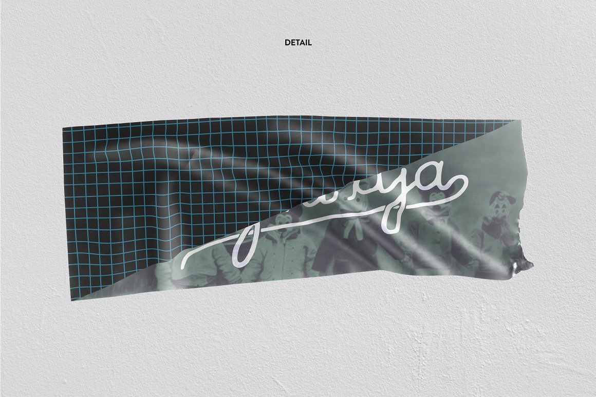 10个高分辨率艺术美学手工剪切做旧贴纸PSD样机 10 Realistic Sticker Mockup 样机素材 sucaiwan.com