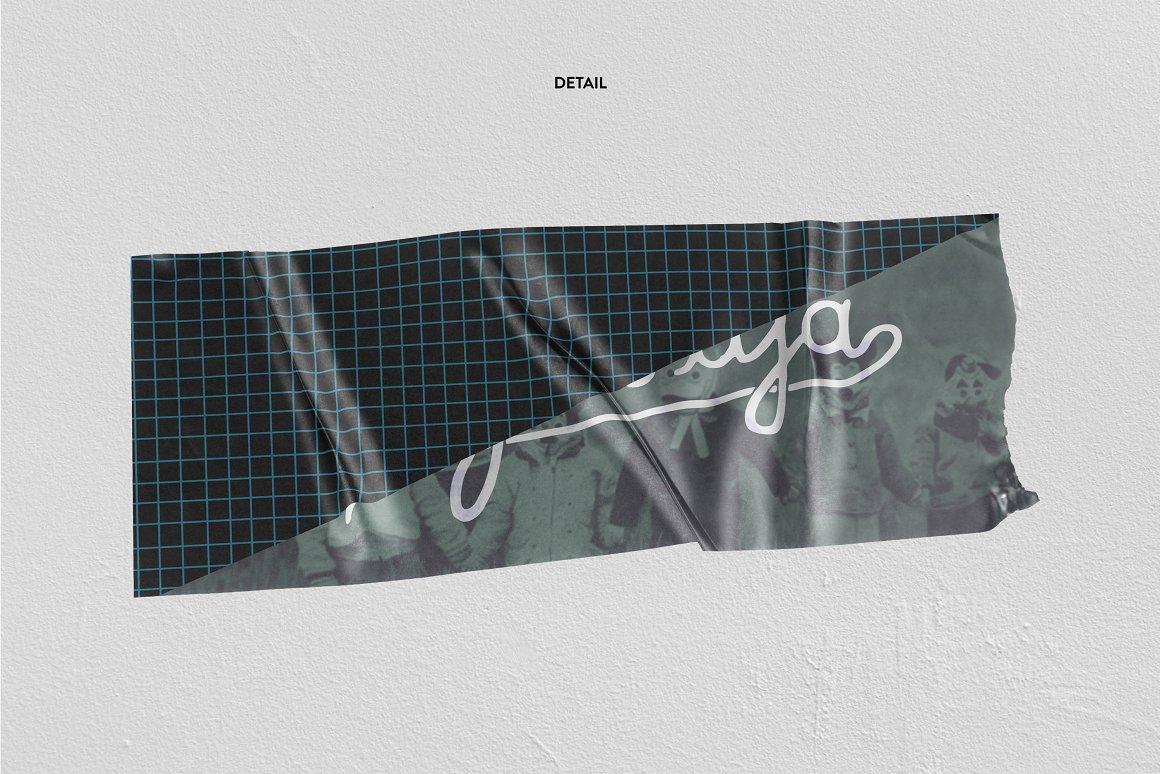 10个高分辨率艺术美学手工剪切做旧贴纸PSD样机 10 Realistic Sticker Mockup 样机素材 sucaiwan.com