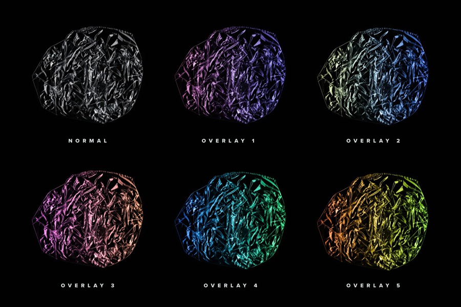 复古霓虹美学赛博朋克风格褶皱透明塑料渐变纹理叠加PSD样机 plastic-wrap-overlays-cliparts 样机素材 sucaiwan.com