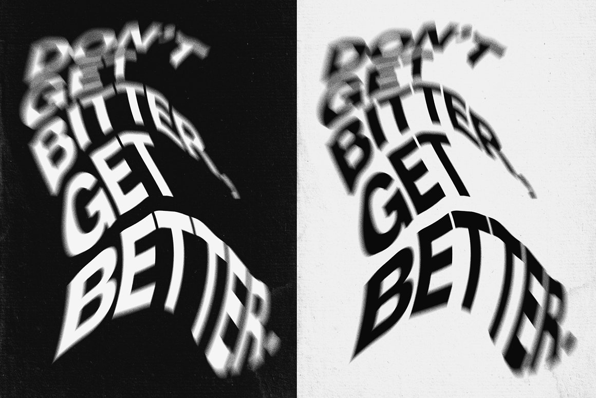 90年代新潮酸性置换颗粒感噪声扭曲混乱PSD文本效果 Warped Photoshop Text Effects 样机素材 sucaiwan.com