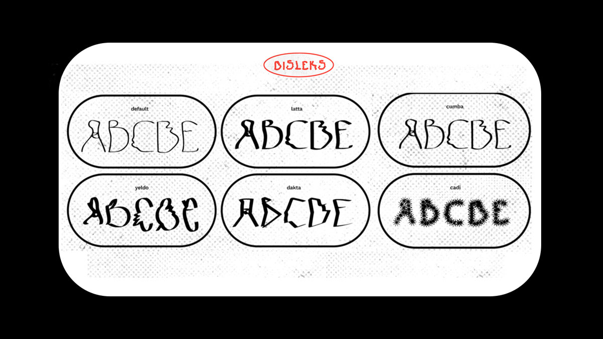 Dirtybarn 未来科幻立体金属尖锐异形酸性设计风格英文字体 Font: Disleks . sucaiwan.com