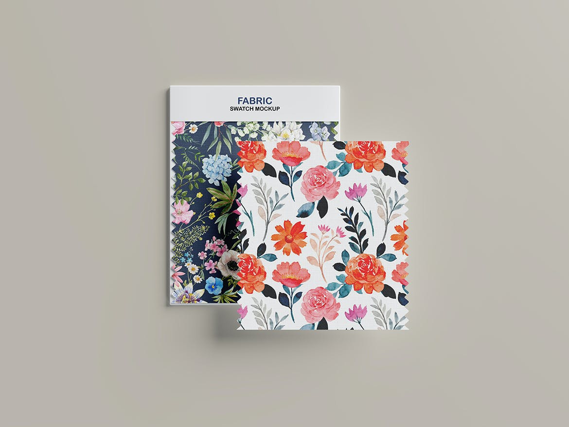 6个华丽风格针织毛线无缝隙图案纹理背景PSD样机设计素材 Fabric Swatches Mockup . sucaiwan.com