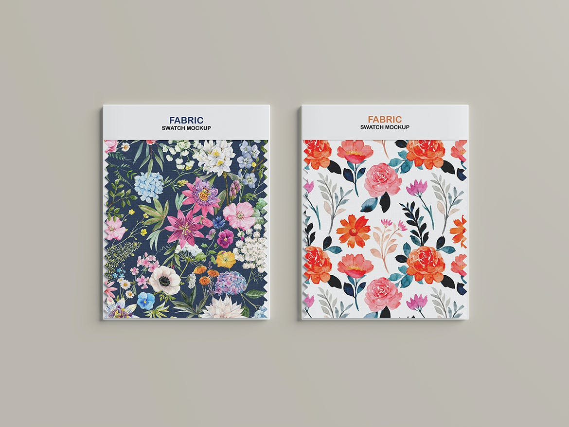 6个华丽风格针织毛线无缝隙图案纹理背景PSD样机设计素材 Fabric Swatches Mockup . sucaiwan.com