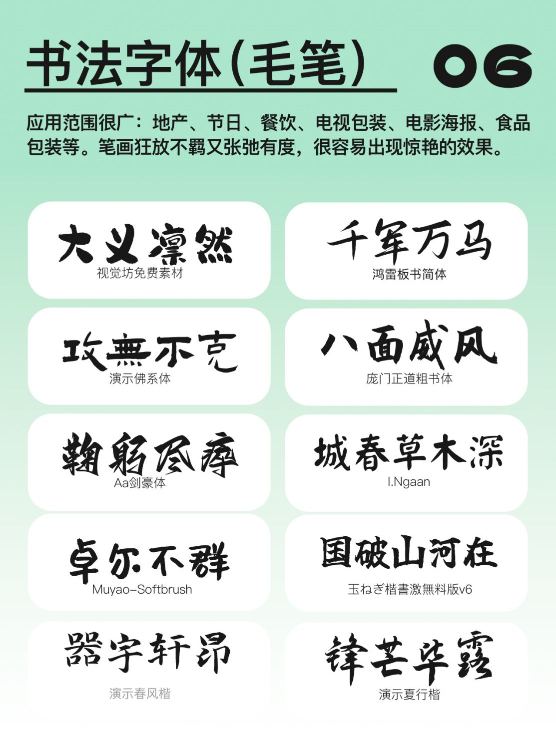 240+精选版可商用中英文字体PS/Procreate安装包合集 设计素材 sucaiwan.com