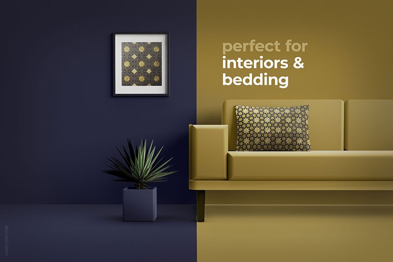 200个华丽奢华的伊斯兰艺术装饰图案，AI PSD格式 图片素材 sucaiwan.com