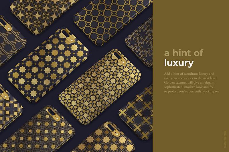 200个华丽奢华的伊斯兰艺术装饰图案，AI PSD格式 图片素材 sucaiwan.com