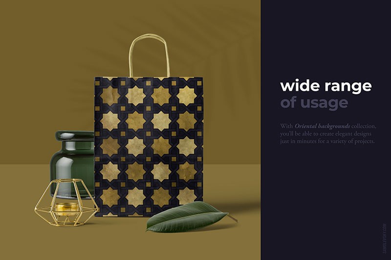 200个华丽奢华的伊斯兰艺术装饰图案，AI PSD格式 图片素材 sucaiwan.com