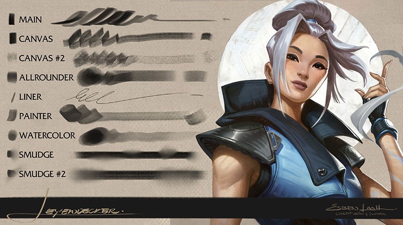 9款实用厚涂手绘纹理笔刷，适用于PS、Procreate和ClipStudio 笔刷资源 sucaiwan.com