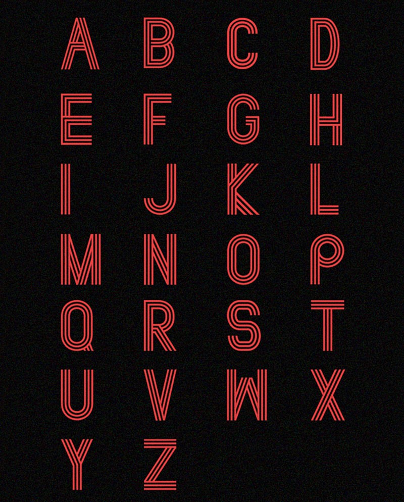 Paralines现代线条英文字体，免费可商用 设计素材 sucaiwan.com
