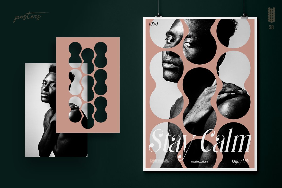 50个抽象气泡蒙版形状艺术品叠加海报PSD模板+PNG素材 Bubble_Masks 图片素材 sucaiwan.com