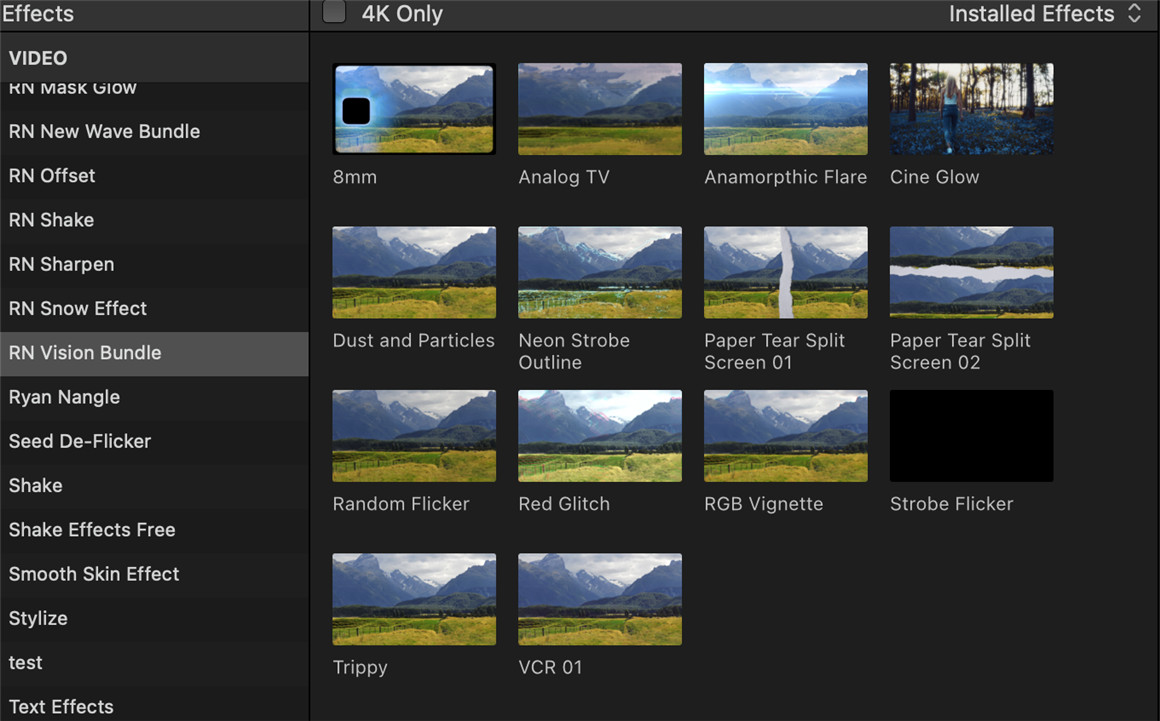 FCPX插件：油管大神Vlog标题效果光效转场过渡插件包 Vision Plugin Bundle . sucaiwan.com