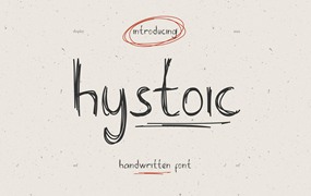 英文字体:凌乱涂鸦风手绘手写笔记书法海报封面杂志字体安装包 Hystoic Display Handwritten