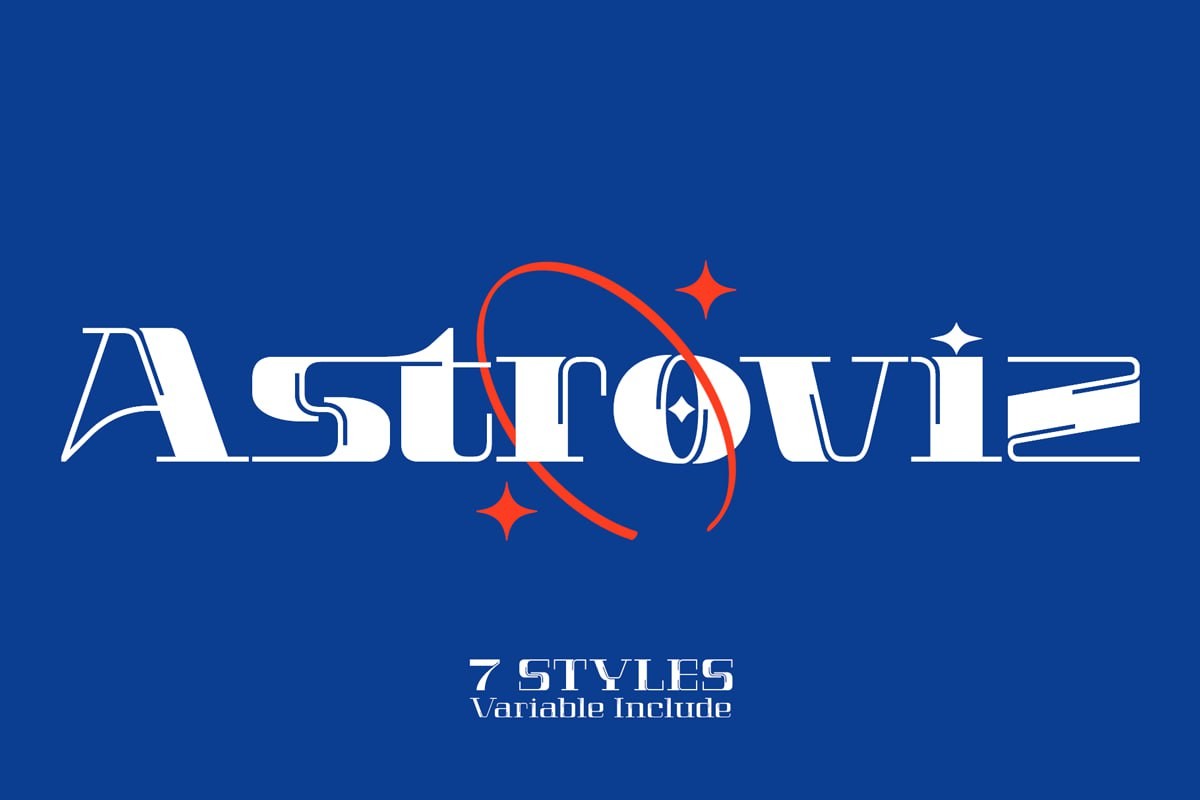 Astroviz现代感英文字体 设计素材 sucaiwan.com