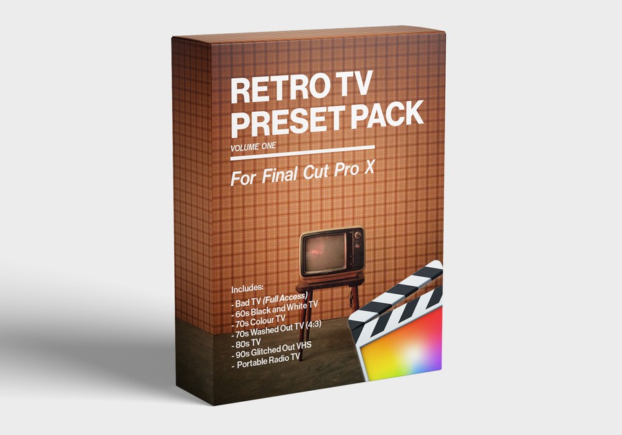 FCPX插件:80年代复古电视效果 Retro TV Plug In – Final Cut Pro 插件预设 第1张-素材湾丨精选海外优质设计素材资源 FCPX插件:80年代复古电视效果 Retro TV Plug In – Final Cut Pro 插件预设 sucaiwan.com