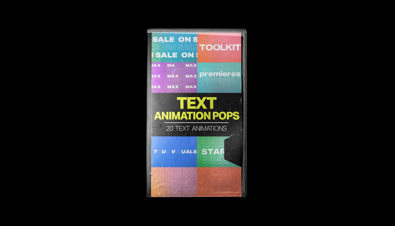 粗体风格专业级商业音乐视频动画文本标题AE+PR模板 Tropic Colour ANIMATED TEXT POPS 插件预设 sucaiwan.com