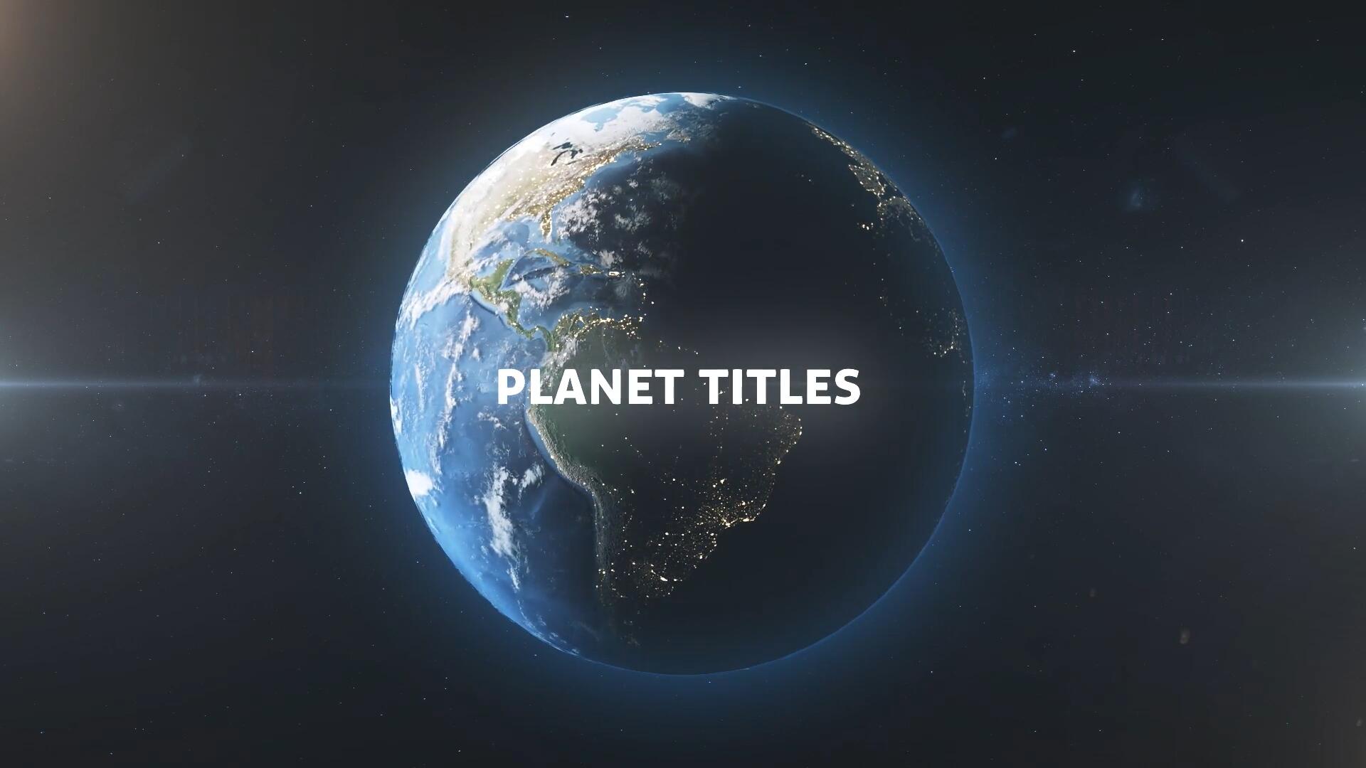 达芬奇模板：现实主义3D史诗级星球空间风格场景标题包 . sucaiwan.com