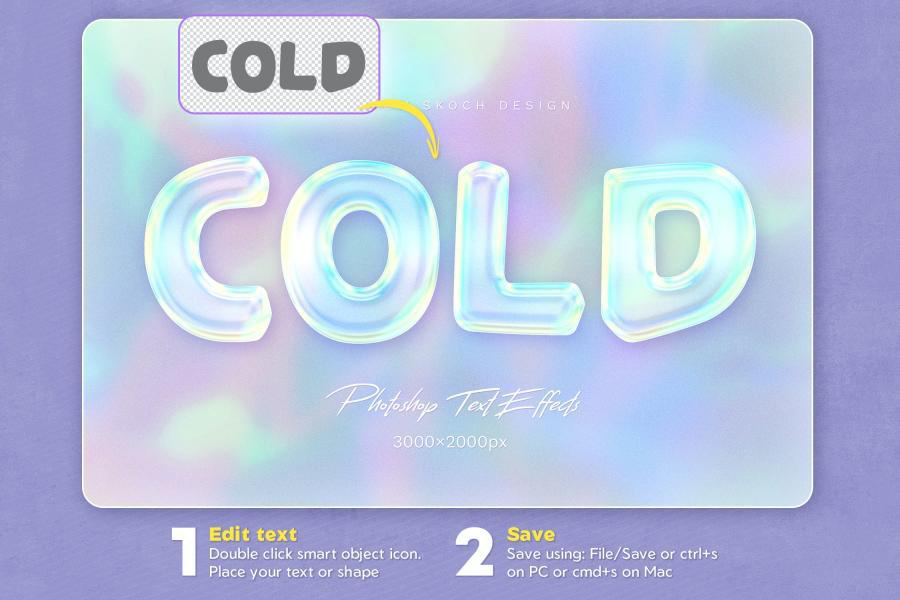 PS资源-3D立体字体标题字光泽效果PSD样机模板 样机素材 sucaiwan.com