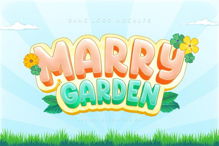 PS资源-3D立体艺术游戏标题字文字效果PSD样机模板 样机素材 sucaiwan.com