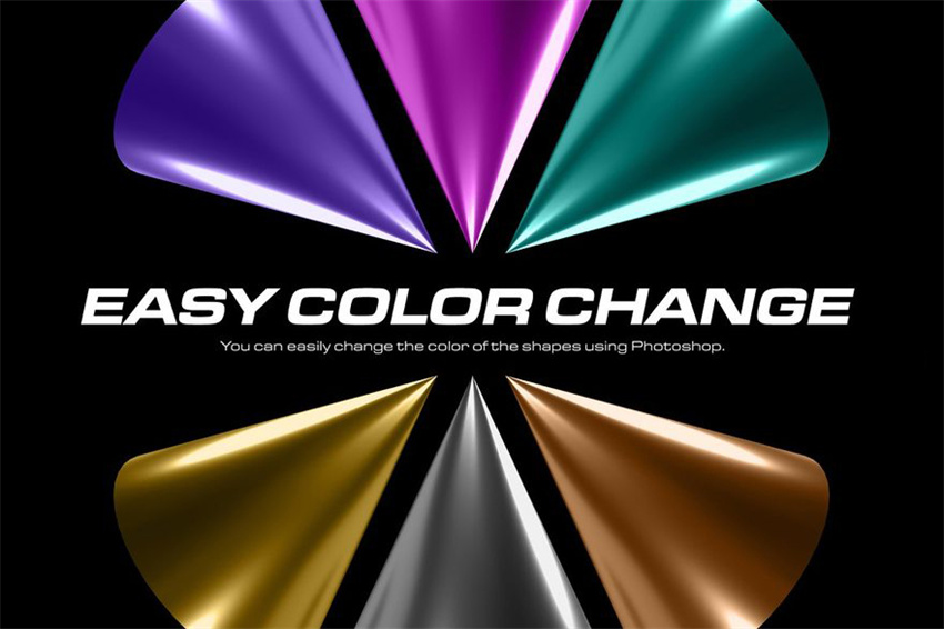 设计资源-85款3D金属镀铬几何形状图形元素PNG素材 图片素材 sucaiwan.com