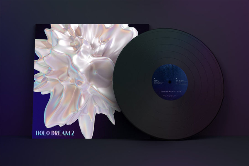 设计资源-100款3D抽象全息彩虹色几何形状图形元素PNG素材 图片素材 sucaiwan.com