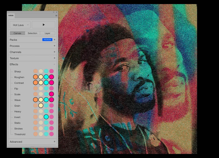 一键式完全可定制墨迹颜色打印效果PS插件 Blkmarket INKLAB XL + Presets v1.0.3 插件预设 sucaiwan.com