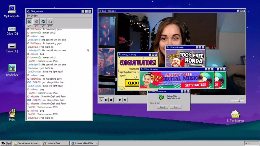 复古老式WIN95像素小部件贴纸警报错误游戏主播场景栏目包装AE设计包 Stream OS 图片素材 第13张-素材湾丨精选海外优质设计素材资源 复古老式WIN95像素小部件贴纸警报错误游戏主播场景栏目包装AE设计包 Stream OS 图片素材 sucaiwan.com