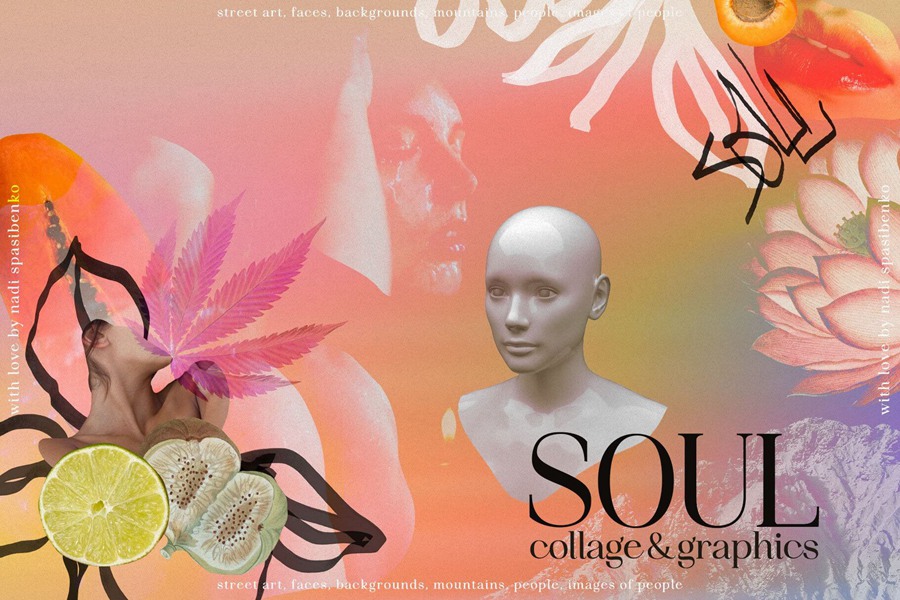 新潮波普风复古杂志手工裁剪拼贴画定格元素场景PNG素材包 SOUL COLLAGE & GRAPHICS 图片素材 sucaiwan.com