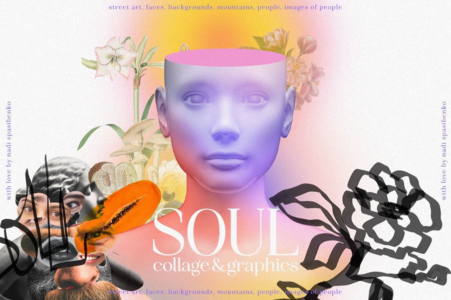 新潮波普风复古杂志手工裁剪拼贴画定格元素场景PNG素材包 SOUL COLLAGE & GRAPHICS 图片素材 sucaiwan.com
