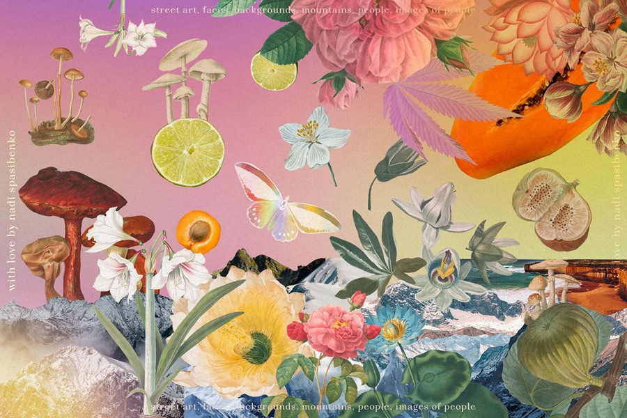 新潮波普风复古杂志手工裁剪拼贴画定格元素场景PNG素材包 SOUL COLLAGE & GRAPHICS 图片素材 sucaiwan.com