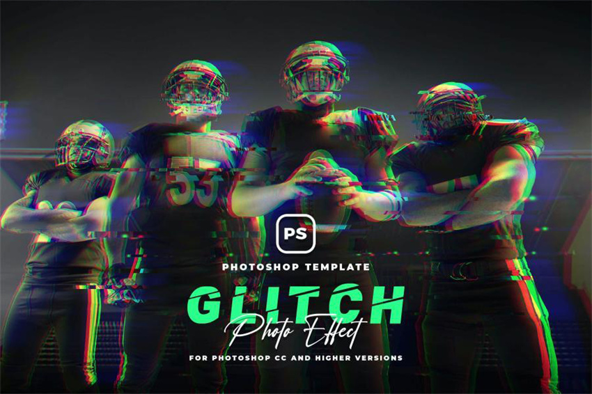 PS资源-幻彩故障毛刺效果图片PS样机模版 样机素材 sucaiwan.com