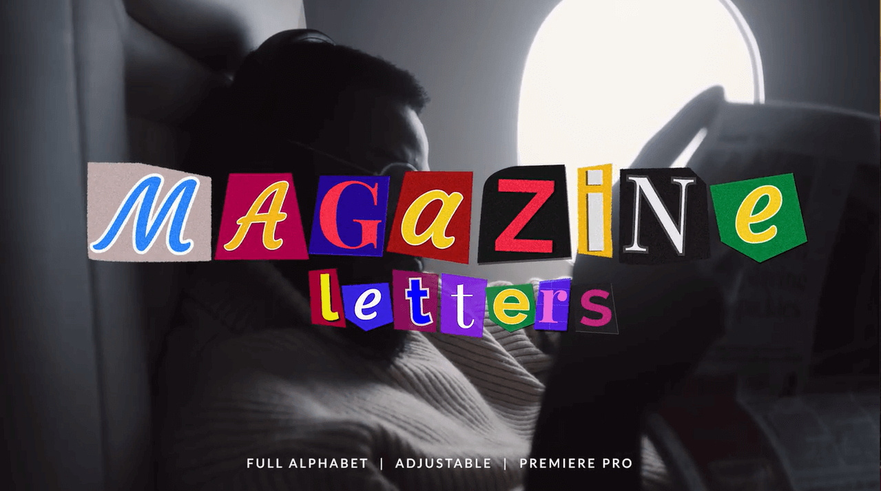PR预设：复古手工剪纸拼贴定格动画免扣字母效果 LeftHand Scrapbook Alphabet Effects 插件预设 sucaiwan.com