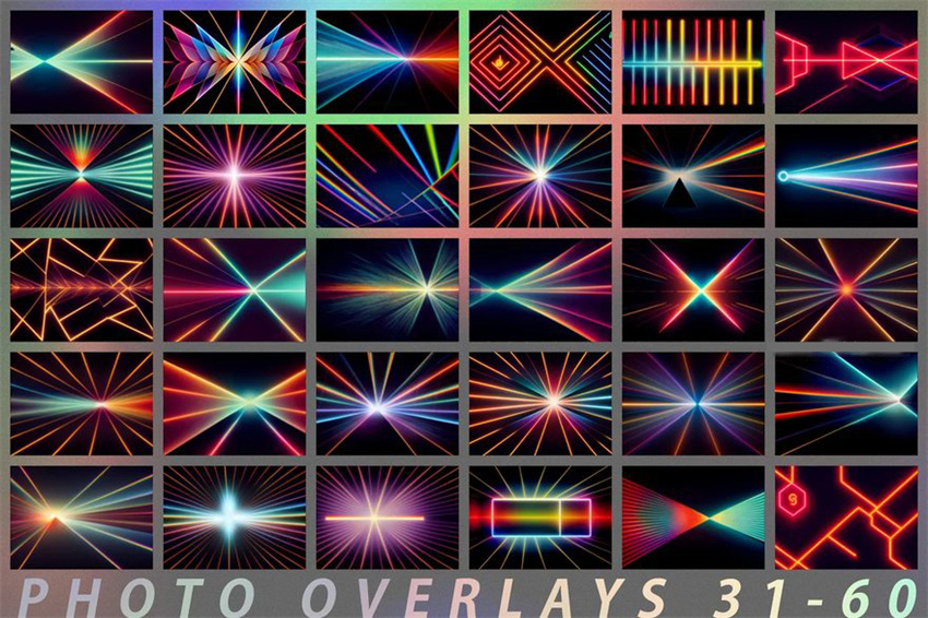 背景素材-120款复古赛博朋克发光效果叠加PS设计素材 图片素材 sucaiwan.com