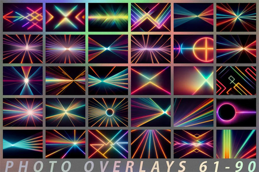 背景素材-120款复古赛博朋克发光效果叠加PS设计素材 图片素材 sucaiwan.com