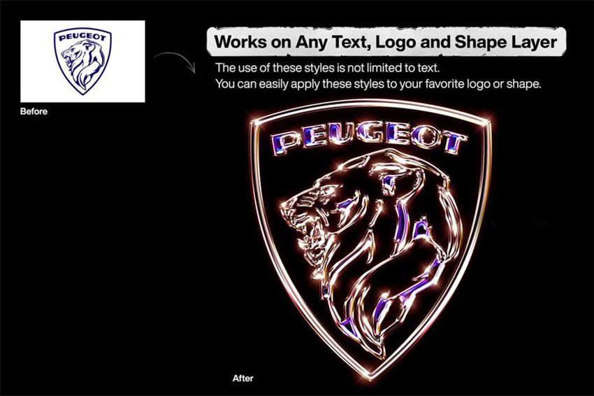 样机模版-镀铬金属渐变效果PS特效样机模板 样机素材 sucaiwan.com