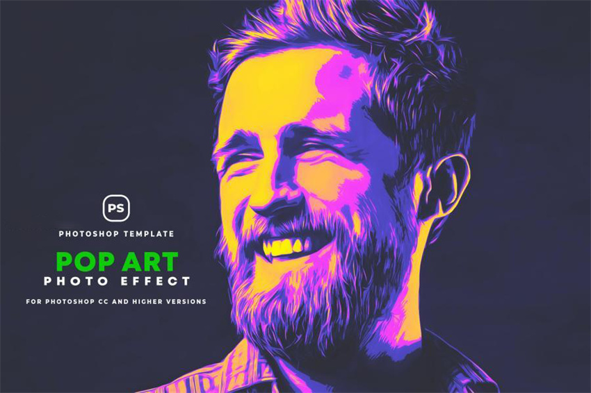 样机模版-PS一键生成照片波普艺术效果样机模板 样机素材 sucaiwan.com