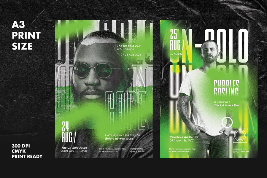 7个高分辨率艺术喷雾街头涂鸦效果都市风格海报PSD样机模板 Artist Event Poster Templates 样机素材 第1张-素材湾丨精选海外优质设计素材资源 7个高分辨率艺术喷雾街头涂鸦效果都市风格海报PSD样机模板 Artist Event Poster Templates 样机素材 sucaiwan.com