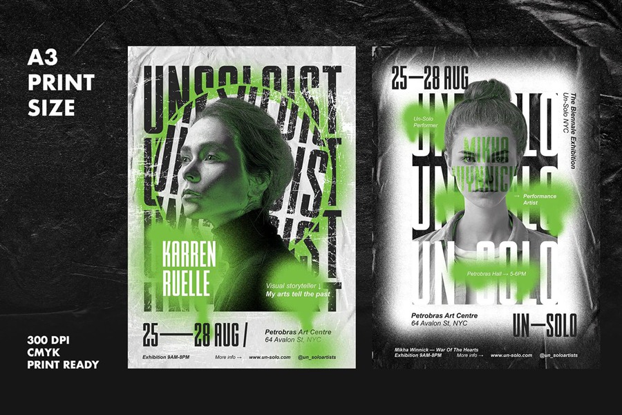 7个高分辨率艺术喷雾街头涂鸦效果都市风格海报PSD样机模板 Artist Event Poster Templates 样机素材 第7张-素材湾丨精选海外优质设计素材资源 7个高分辨率艺术喷雾街头涂鸦效果都市风格海报PSD样机模板 Artist Event Poster Templates 样机素材 sucaiwan.com