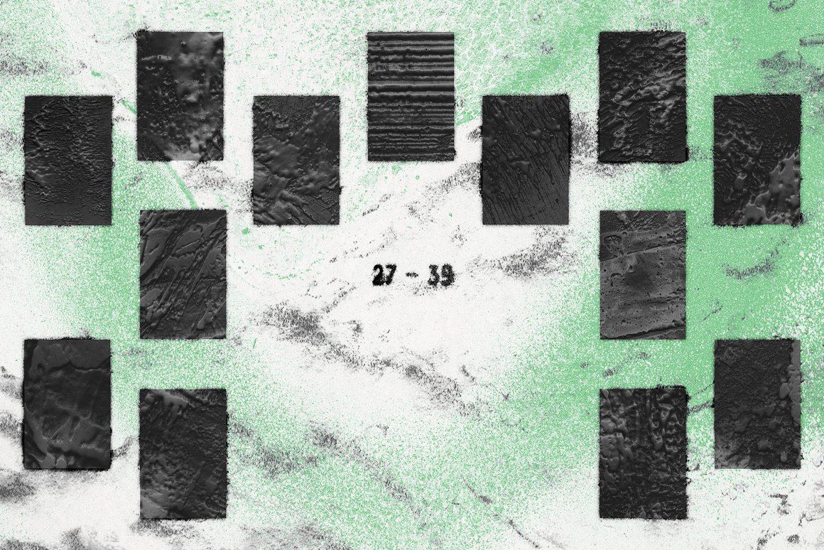 50款高清艺术抽象黑色泡沫岩石沥青复古颗粒肌理海报背景底纹图片素材 Builder's set texture pack . sucaiwan.com