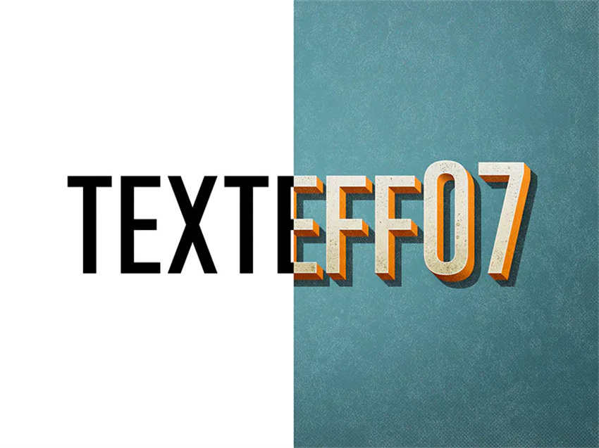 样机模版-复古风格3D文字标题字特效PS样机模版 样机素材 sucaiwan.com